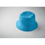 Bucket hat polyester 150g/m² Blau, Detailaufnahme des Materials