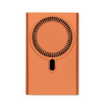 Wireless charger power bank Orange, geöffnet dargestellt