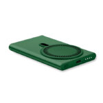 Wireless charger power bank Gruen als Werbeartikel mit Logodruck