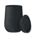 Doppelwandiger Becher 300ml Schwarz, Seitenansicht
