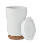 Doppelwandiger Becher 300 ml Weiß, Seitenansicht