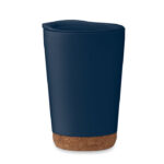 Doppelwandiger Becher 300 ml Blau als Werbeartikel mit Logodruck