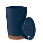 Doppelwandiger Becher 300 ml Blau, Seitenansicht