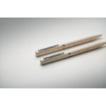 Schreibgeräte-Set Stroh/ABS, Detailaufnahme des Materials