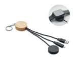 Schlüsselring 4in1 Kabel 60W Schwarz als Werbeartikel mit Logodruck