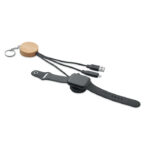 Schlüsselring 4in1 Kabel 60W Schwarz, Seitenansicht