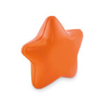 Anti-Stress-Stern Orange als Werbeartikel mit Logodruck
