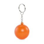 Schlüsselring Kugelform PU Orange als Werbeartikel mit Logodruck