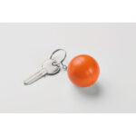 Schlüsselring Kugelform PU Orange, Detailaufnahme des Materials