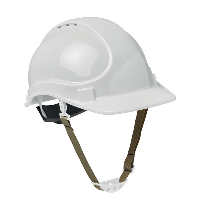 Bauhelm/Arbeitsschutzhelm ABS Weiß Bauhelm/Arbeitsschutzhelm ABS Weiß als Werbeartikel mit Logodruck