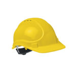 Bauhelm/Arbeitsschutzhelm ABS Gelb, Seitenansicht