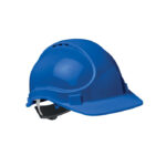 Bauhelm/Arbeitsschutzhelm ABS Blau, Seitenansicht