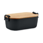Lunchbox PP 700 ml Schwarz als Werbeartikel mit Logodruck