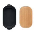 Lunchbox PP 700 ml Schwarz, Rückansicht