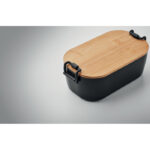 Lunchbox PP 700 ml Schwarz, Detailaufnahme des Materials