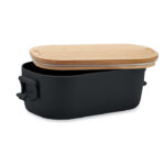 Lunchbox PP 700 ml Schwarz, Seitenansicht