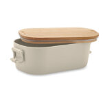Lunchbox PP 700 ml Braun, Seitenansicht