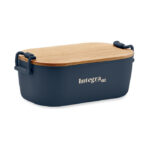 Lunchbox PP 700 ml Blau mit markiertem Druckbereich für Ihr Logo