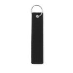 Schlüsselring Polyester Tag Schwarz, Seitenansicht