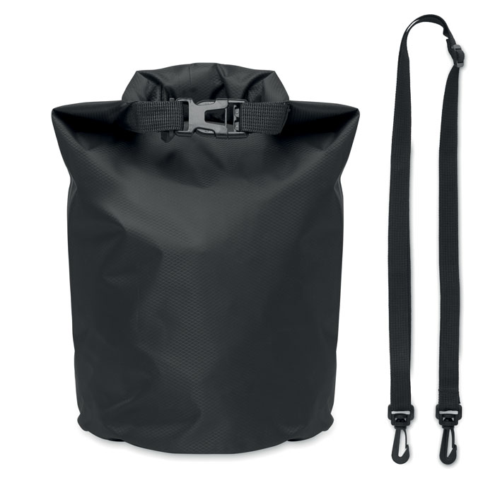 Wasserfester Beutel 5L Schwarz Wasserfester Beutel 5L Schwarz als Werbeartikel mit Logodruck