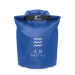 Wasserfester Beutel 5L Blau mit markiertem Druckbereich für Ihr Logo