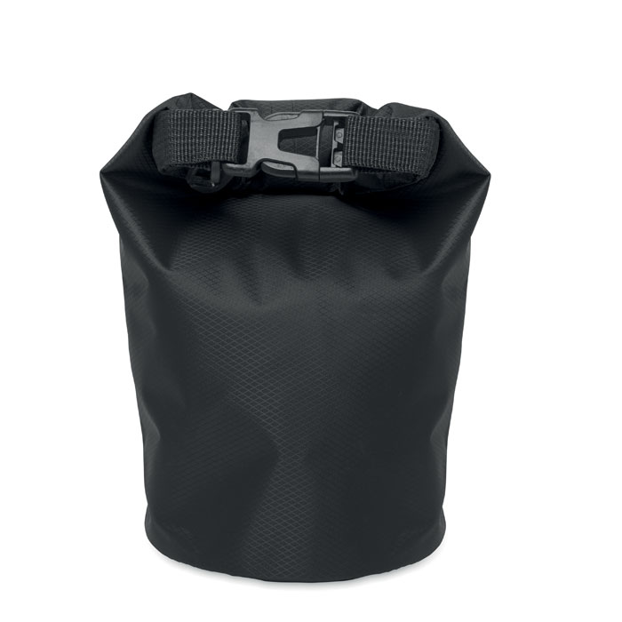 Wasserfester Beutel 1,5L Schwarz Wasserfester Beutel 1,5L Schwarz als Werbeartikel mit Logodruck