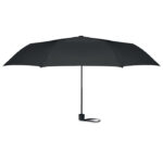 21" Regenschirm mit Tasche Schwarz, Rückansicht