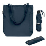21" Regenschirm mit Tasche Blau als Werbeartikel mit Logodruck