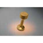 USB-Tischlampe Metall Gold, geöffnet dargestellt