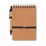 Recyceltes Notizbuch-Set Braun, Rückansicht