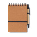Recyceltes Notizbuch-Set Braun, Seitenansicht