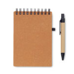 Recyceltes Notizbuch-Set Braun von oben