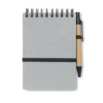 Recyceltes Notizbuch-Set Grau, Seitenansicht