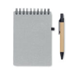 Recyceltes Notizbuch-Set Grau von oben