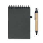 Recyceltes Notizbuch-Set Grau von oben