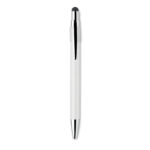 Druckkugelschreiber mit Stylus Weiß von oben