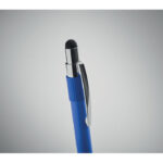 Druckkugelschreiber mit Stylus Blau, Detailaufnahme des Materials