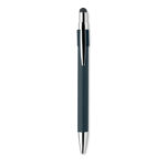 Druckkugelschreiber mit Stylus Blau von oben