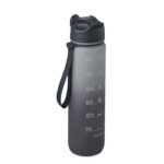 Sport-Trinkflasche RPET 1L Schwarz als Werbeartikel mit Logodruck