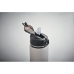 Sport-Trinkflasche RPET 1L Schwarz, Detailaufnahme des Materials