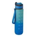 Sport-Trinkflasche RPET 1L Blau als Werbeartikel mit Logodruck