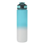 Sport-Trinkflasche RPET 1L Blau, Detailaufnahme des Materials