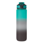 Sport-Trinkflasche RPET 1L Schwarz, Detailaufnahme des Materials