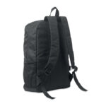 Rucksack 600D RPET Polyester Schwarz, Seitenansicht