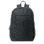 Rucksack 600D RPET Polyester Schwarz von oben