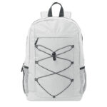 Rucksack 600D RPET Polyester Weiß von oben