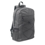 Rucksack 600D RPET Polyester Grau als Werbeartikel mit Logodruck