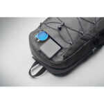 Rucksack 600D RPET Polyester Grau, Detailaufnahme des Materials