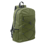 Rucksack 600D RPET Polyester Gruen als Werbeartikel mit Logodruck