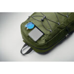 Rucksack 600D RPET Polyester Gruen, Detailaufnahme des Materials